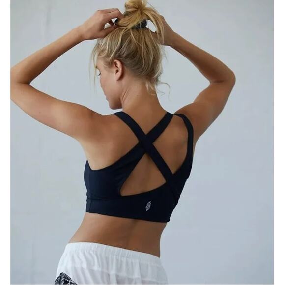 FP Movement Get Real Asymmetrical Sports Bra Black XS - Picture 4 of 4
